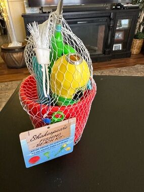 Shakespeare Kids Beach Fishing Toy Set - Red, Yellow, Green, Blue